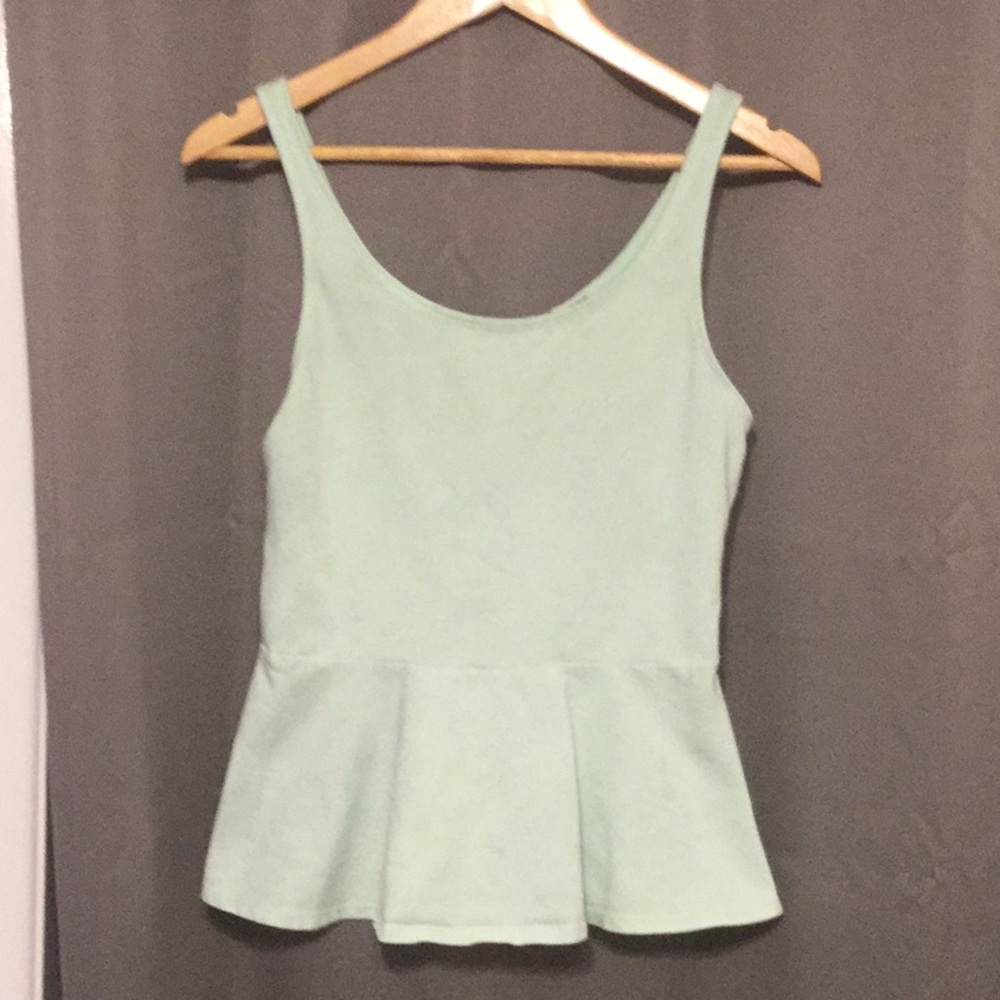 Seafoam Green Express Peplum Top